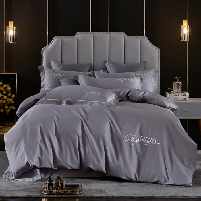 91家纺网 家纺一手货源 找家纺 80支埃及长绒棉时尚绣四件套全棉四件套