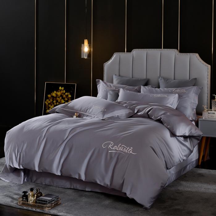 91家纺网 家纺一手货源 找家纺 80支埃及长绒棉时尚绣四件套全棉四件套