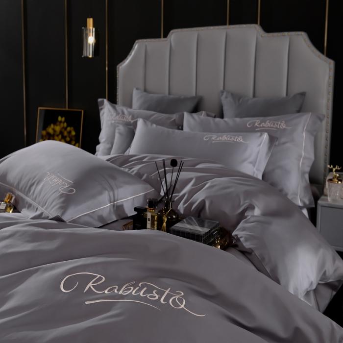 91家纺网 家纺一手货源 找家纺 80支埃及长绒棉时尚绣四件套全棉四件套