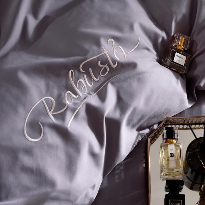 91家纺网 家纺一手货源 找家纺 80支埃及长绒棉时尚绣四件套全棉四件套