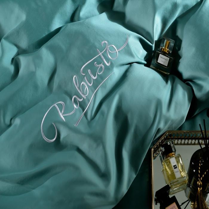 91家纺网 家纺一手货源 找家纺 80支埃及长绒棉时尚绣四件套全棉四件套