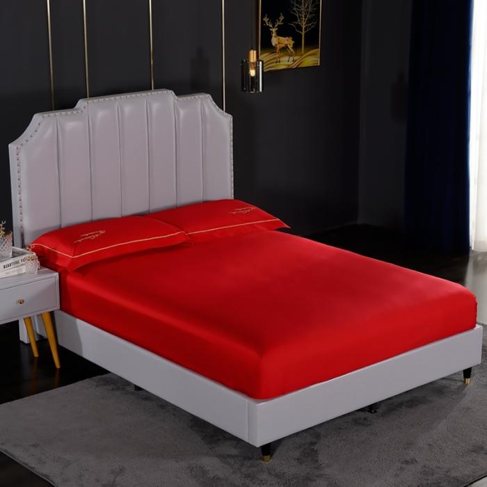 91家纺网 家纺一手货源 找家纺 80支埃及长绒棉时尚绣四件套全棉四件套