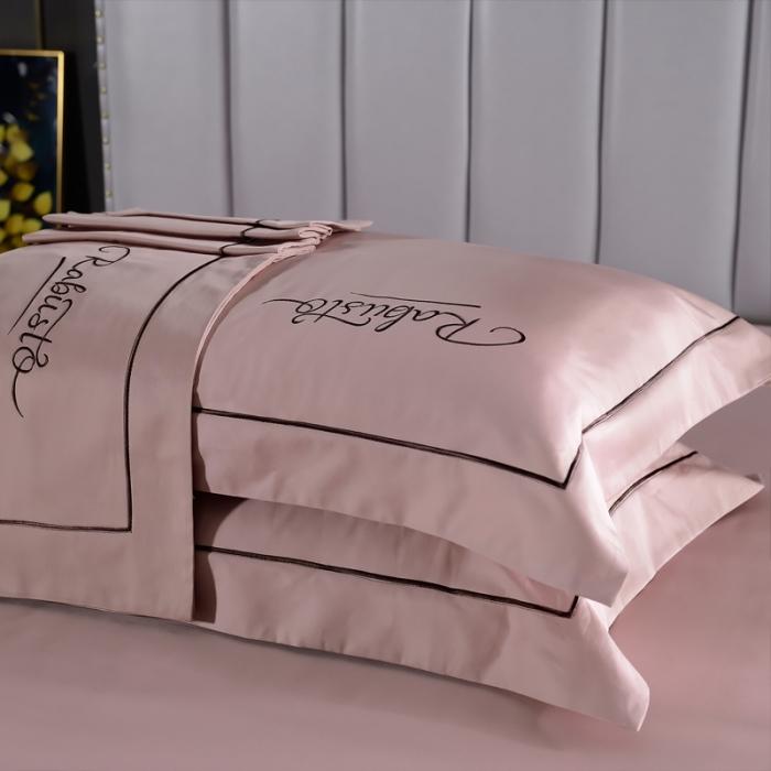 91家纺网 家纺一手货源 找家纺 80支埃及长绒棉时尚绣四件套全棉四件套