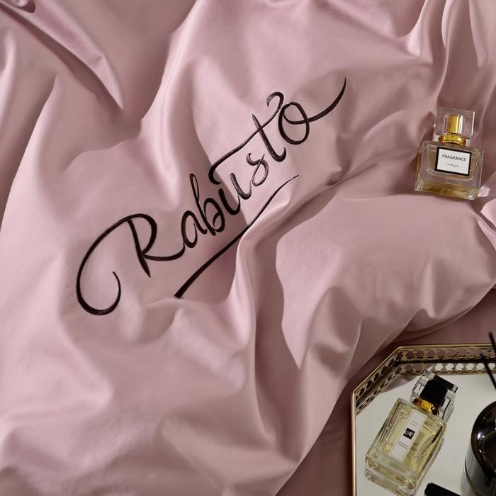 91家纺网 家纺一手货源 找家纺 80支埃及长绒棉时尚绣四件套全棉四件套