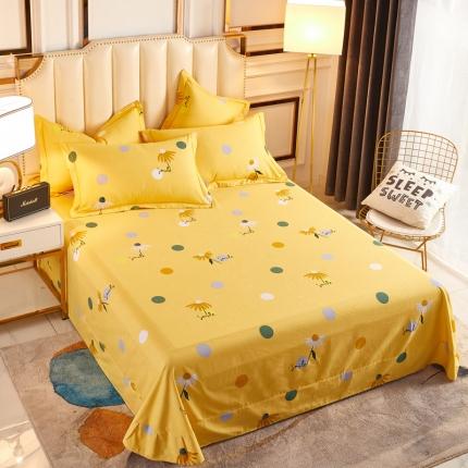 雲归梦 2020新款多规格全棉加厚磨毛单床单 彩虹点-黄