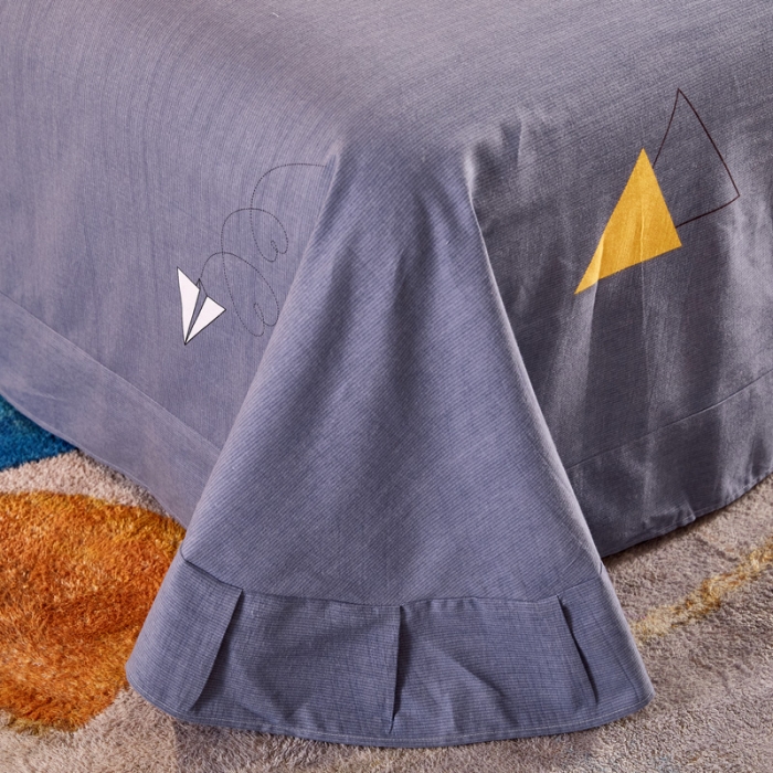 91家纺网 家纺一手货源 找家纺 雲归梦 2020新款多规格全棉加厚磨毛单床单 几何时光-灰