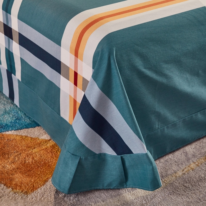 91家纺网 家纺一手货源 找家纺 雲归梦 2020新款多规格全棉加厚磨毛单床单 可爱笑脸-蓝