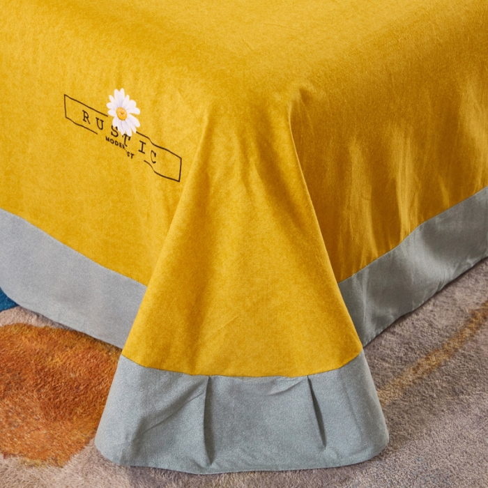 91家纺网 家纺一手货源 找家纺 雲归梦 2020新款多规格全棉加厚磨毛单床单 陌上花开-绿