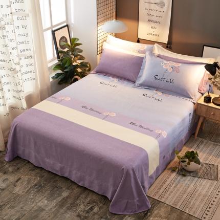 雲归梦 2020新款多规格全棉加厚磨毛单床单 倾心玫瑰