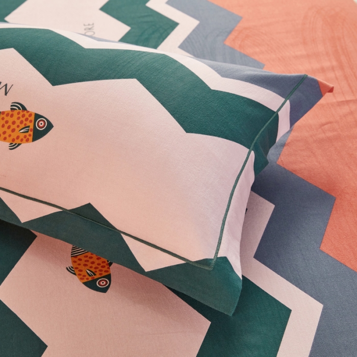 91家纺网 家纺一手货源 找家纺 雲归梦 2020新款多规格全棉加厚磨毛单枕套一对 彩色乐园