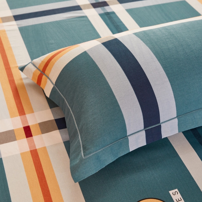 91家纺网 家纺一手货源 找家纺 雲归梦 2020新款多规格全棉加厚磨毛单枕套一对可爱笑脸-蓝