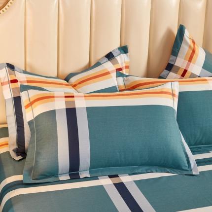 雲归梦 2020新款多规格全棉加厚磨毛单枕套一对可爱笑脸-蓝