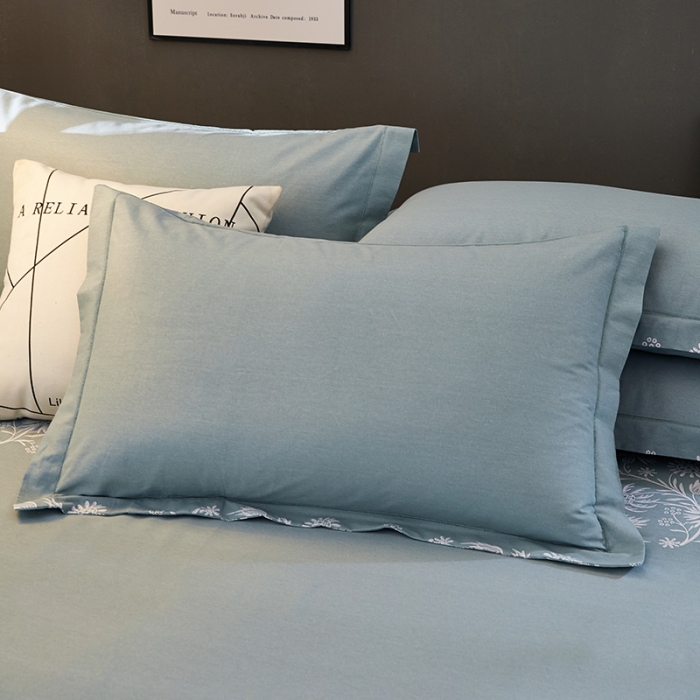 91家纺网 家纺一手货源 找家纺 雲归梦 2020新款多规格全棉加厚磨毛单枕套一对 伊莲娜