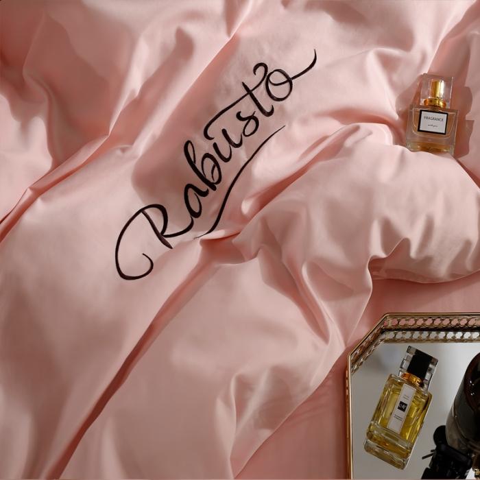 91家纺网 家纺一手货源 找家纺 80支埃及长绒棉时尚绣四件套全棉四件套