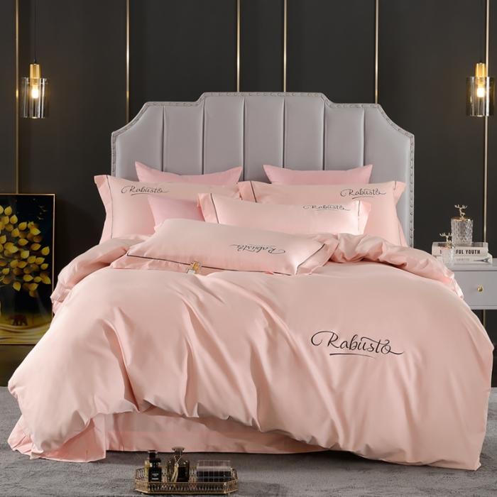 91家纺网 家纺一手货源 找家纺 80支埃及长绒棉时尚绣四件套全棉四件套