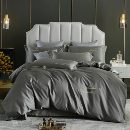 80支埃及长绒棉时尚绣四件套全棉四件套