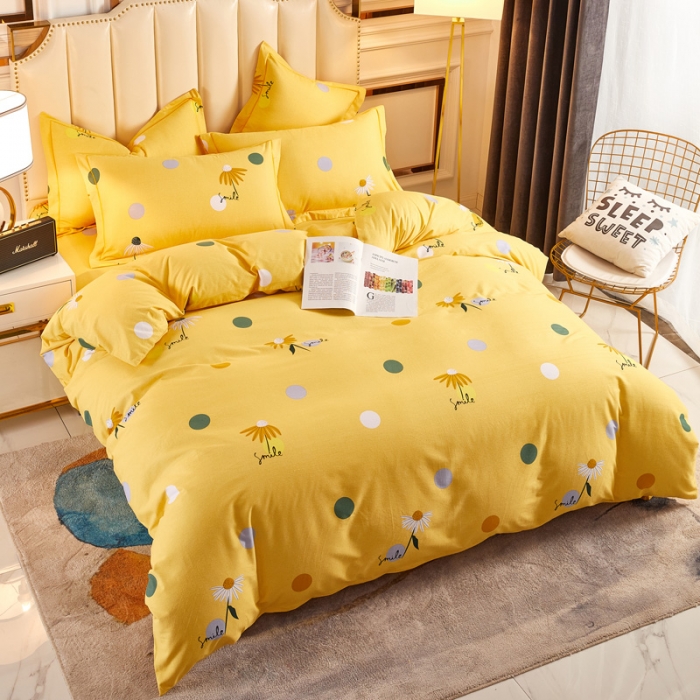 91家纺网 家纺一手货源 找家纺 雲归梦 2020新款多规格全棉加厚磨毛单被套 彩虹点-黄