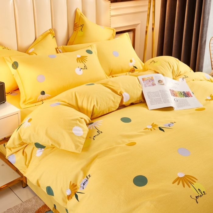 91家纺网 家纺一手货源 找家纺 雲归梦 2020新款多规格全棉加厚磨毛单被套 彩虹点-黄