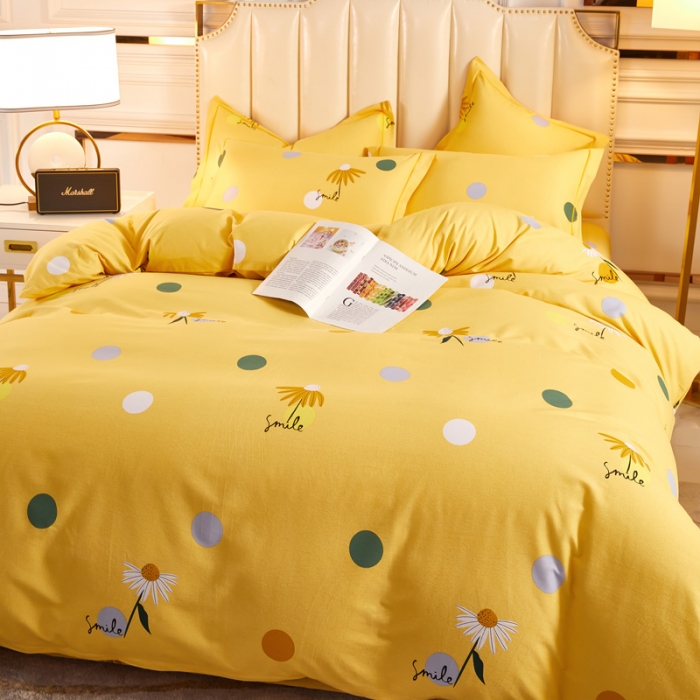 91家纺网 家纺一手货源 找家纺 雲归梦 2020新款多规格全棉加厚磨毛单被套 彩虹点-黄