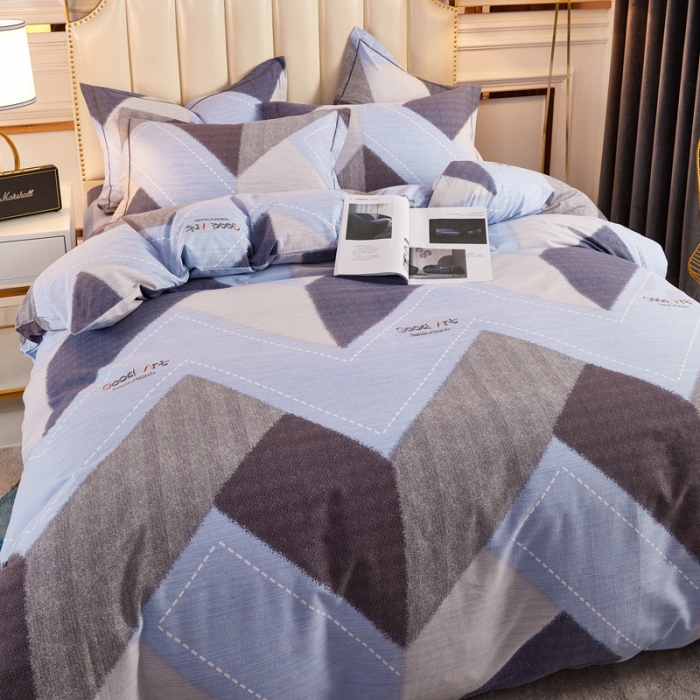 91家纺网 家纺一手货源 找家纺 雲归梦 2020新款多规格全棉加厚磨毛单被套 城市密码