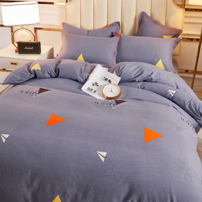 91家纺网 家纺一手货源 找家纺 雲归梦 2020新款多规格全棉加厚磨毛单被套 几何时光-灰
