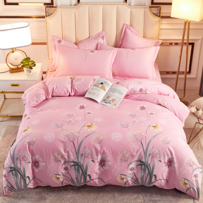 91家纺网 家纺一手货源 找家纺 雲归梦 2020新款多规格全棉加厚磨毛单被套 菊香满院-粉