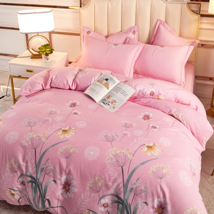 91家纺网 家纺一手货源 找家纺 雲归梦 2020新款多规格全棉加厚磨毛单被套 菊香满院-粉