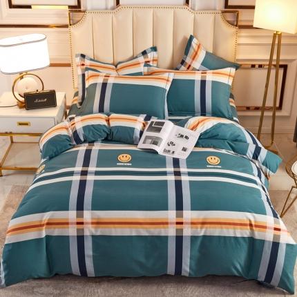 雲归梦 2020新款多规格全棉加厚磨毛单被套 可爱笑脸-蓝