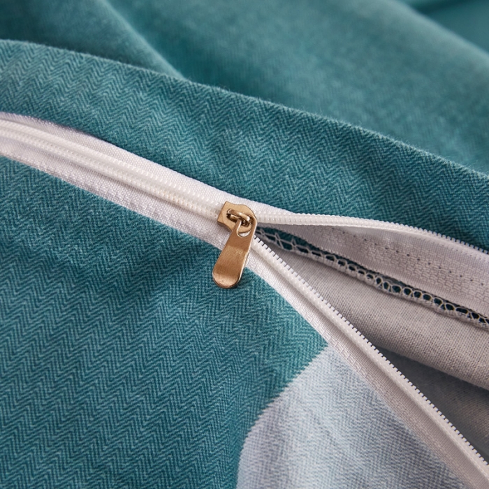 91家纺网 家纺一手货源 找家纺 雲归梦 2020新款多规格全棉加厚磨毛单被套 可爱笑脸-蓝