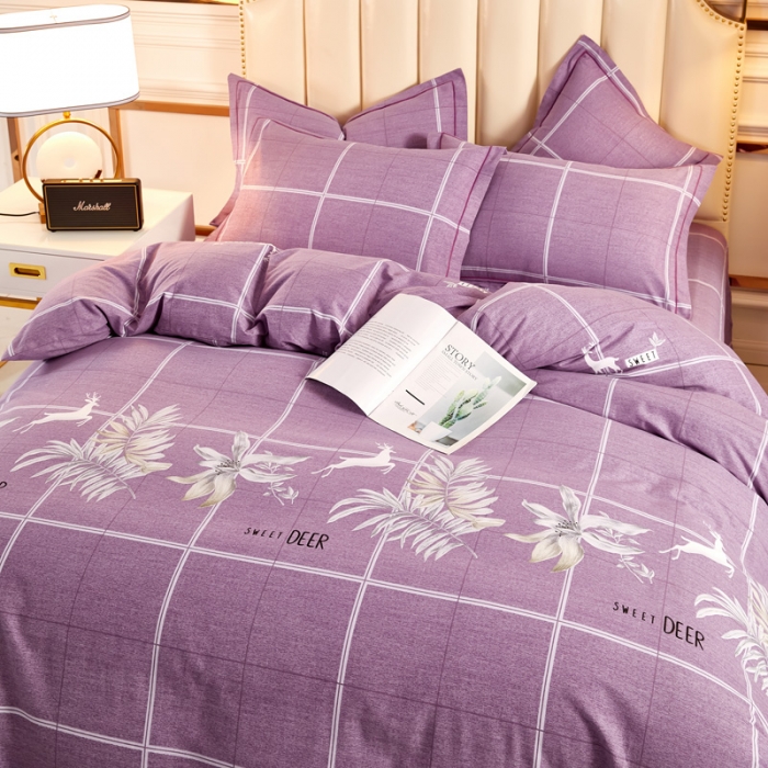 91家纺网 家纺一手货源 找家纺 雲归梦 2020新款多规格全棉加厚磨毛单被套 梦逸-粉