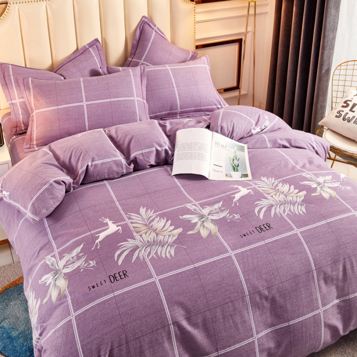 91家纺网 家纺一手货源 找家纺 雲归梦 2020新款多规格全棉加厚磨毛单被套 梦逸-粉