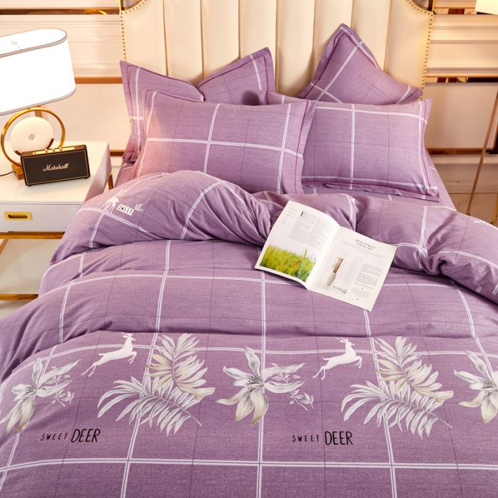 91家纺网 家纺一手货源 找家纺 雲归梦 2020新款多规格全棉加厚磨毛单被套 梦逸-粉