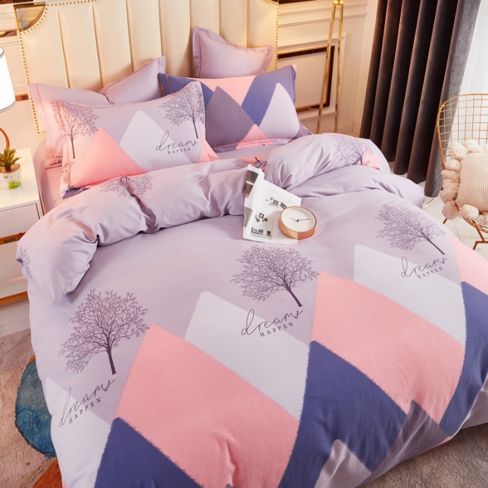 91家纺网 家纺一手货源 找家纺 雲归梦 2020新款多规格全棉加厚磨毛单被套 幸福树