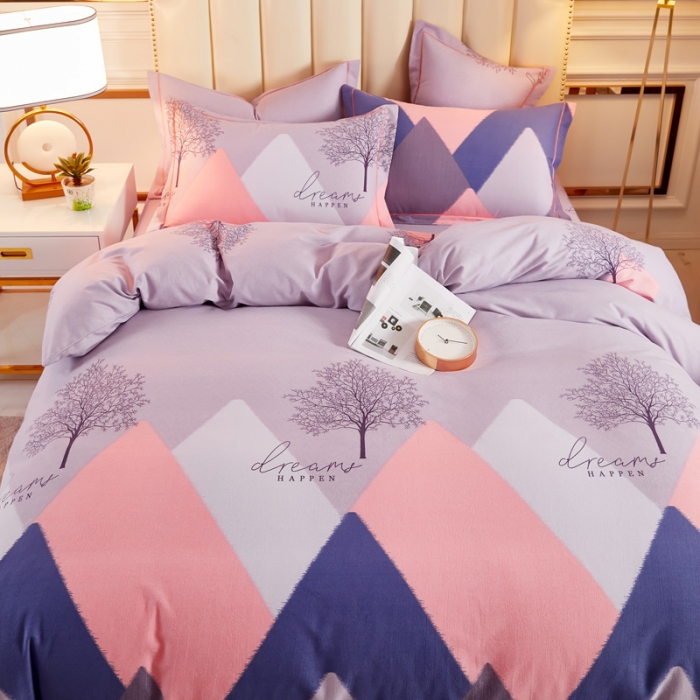 91家纺网 家纺一手货源 找家纺 雲归梦 2020新款多规格全棉加厚磨毛单被套 幸福树