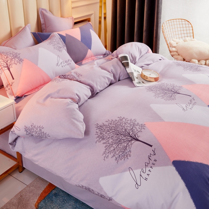 91家纺网 家纺一手货源 找家纺 雲归梦 2020新款多规格全棉加厚磨毛单被套 幸福树