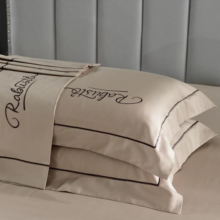 91家纺网 家纺一手货源 找家纺 80支埃及长绒棉时尚绣四件套全棉四件套