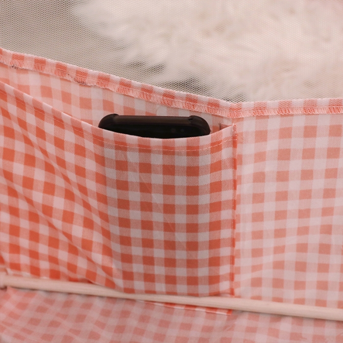 91家纺网 家纺一手货源 找家纺 新太阳 2022新款碎花学生床帘蚊帐 繁花似锦-粉玉