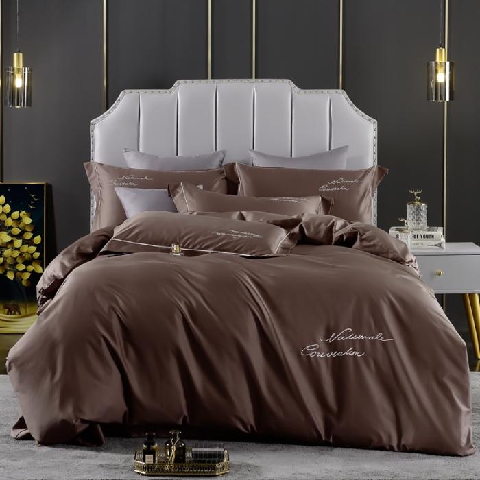 91家纺网 家纺一手货源 找家纺 80支埃及长绒棉时尚绣四件套全棉四件套