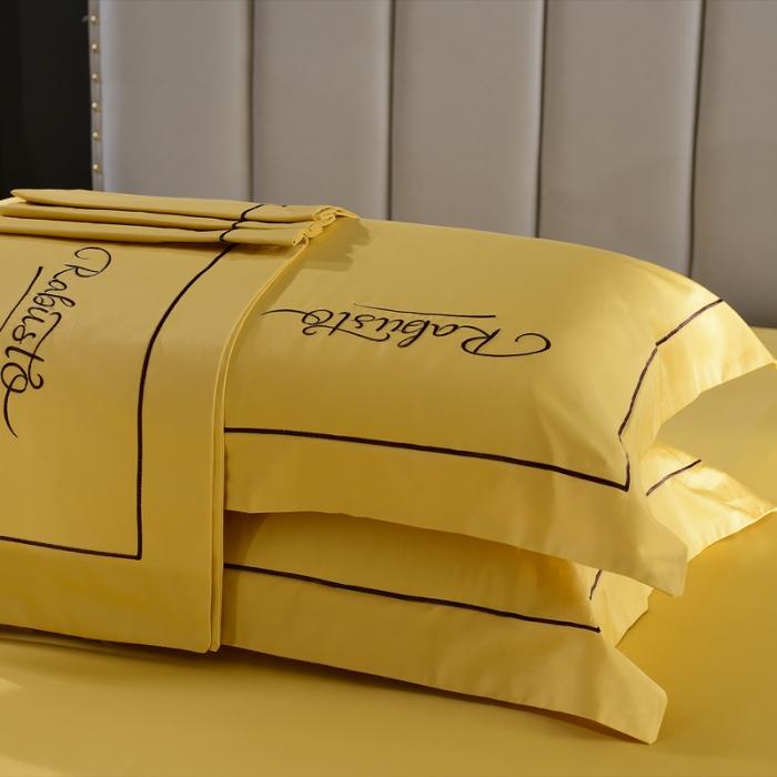 91家纺网 家纺一手货源 找家纺 80支埃及长绒棉时尚绣四件套全棉四件套