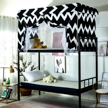 91家纺网 家纺一手货源 找家纺 （总）安金蚊帐 2020新款床帘系带款防蚊遮光学生蚊帐