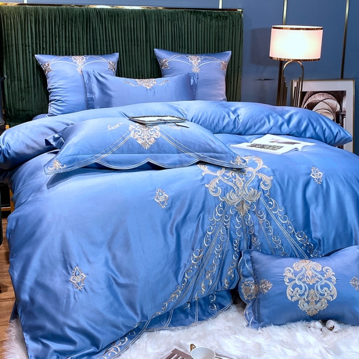 91家纺网 家纺一手货源 找家纺 （总）宅家居60支贡缎真臻品丝B版纯棉刺绣卡瑞娜四件套实拍