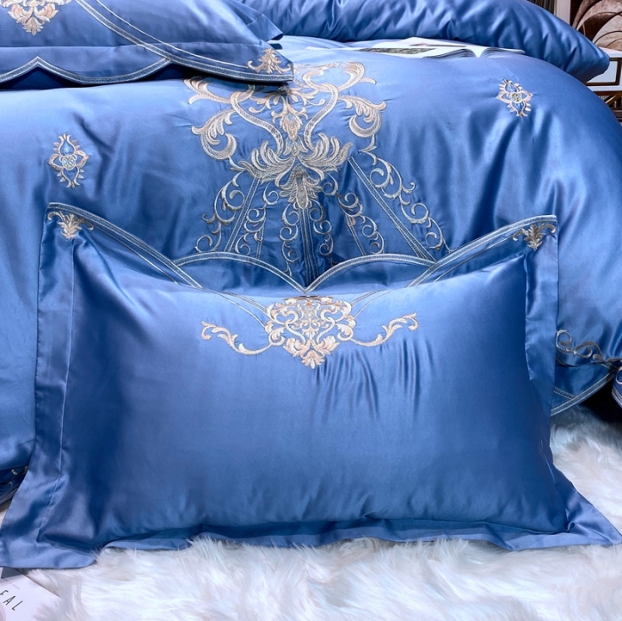 91家纺网 家纺一手货源 找家纺 （总）宅家居60支贡缎真臻品丝B版纯棉刺绣卡瑞娜四件套实拍