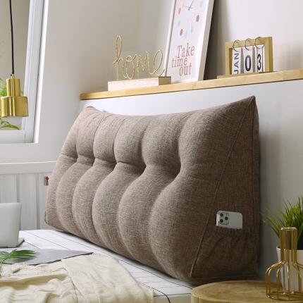 91家纺网 家纺一手货源 找家纺 永光家居 棉麻长三角靠垫 双人床头靠垫榻榻米靠枕沙发靠背软包