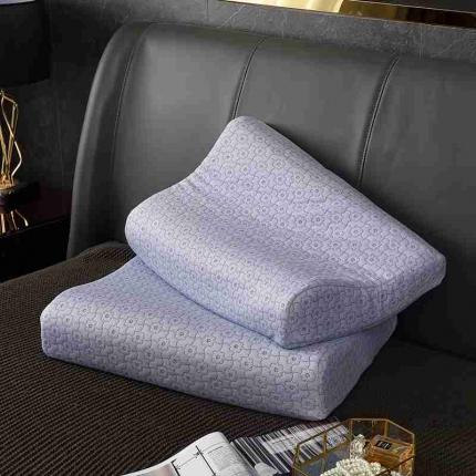 九州枕芯 2020新款全棉针织天然乳胶枕 浅紫色