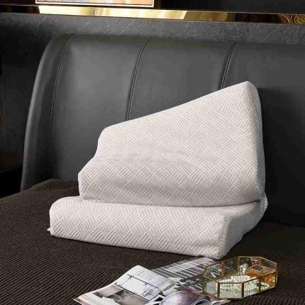 91家纺网 家纺一手货源 找家纺 九州枕芯 2020新款全棉简格天然乳胶枕 浅灰色