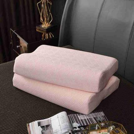 九州枕芯 2020新款全棉简格天然乳胶枕 粉色