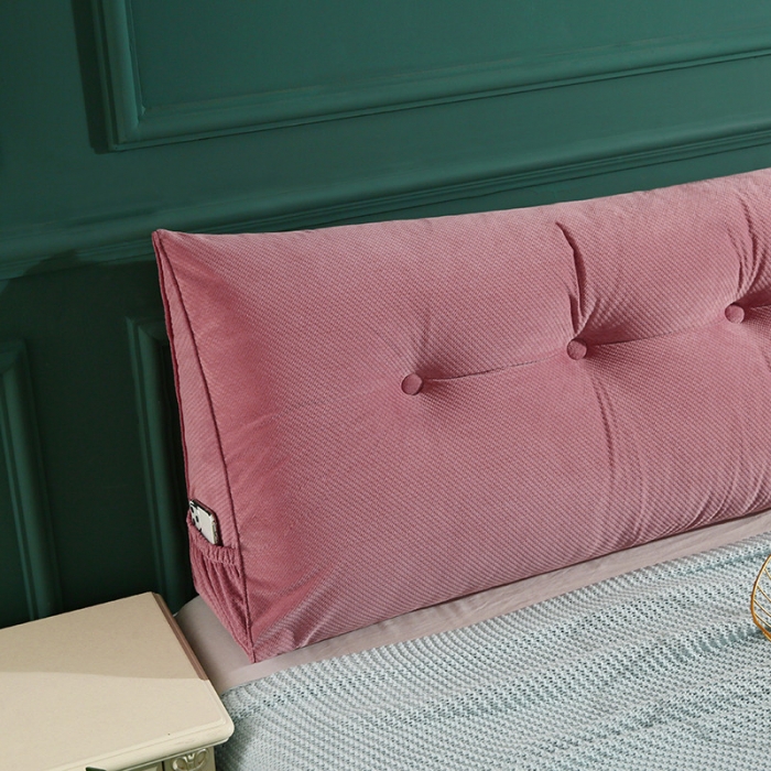 91家纺网 家纺一手货源 找家纺 永光家居 立体绒长三角靠垫 双人床头靠垫 榻榻米大靠枕靠背