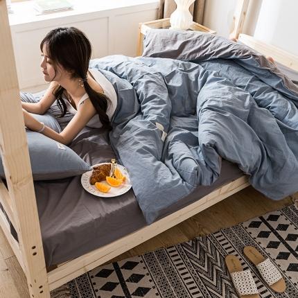 91家纺网 家纺一手货源 找家纺 （总）蓝巢 2020新款全棉水洗棉学生季三件套