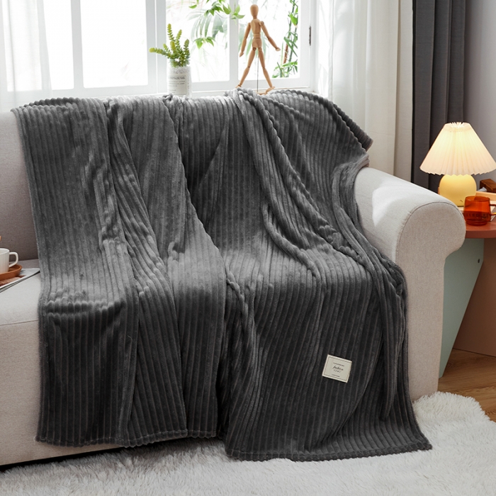 91家纺网 家纺一手货源 找家纺 羋多 2023新款魔法绒毛毯宝宝绒牛奶绒毯子 高级灰