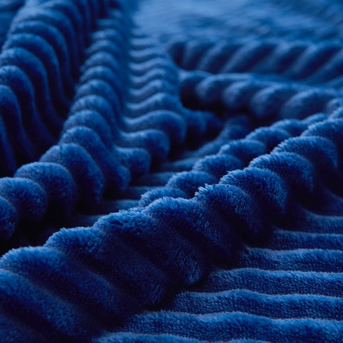 91家纺网 家纺一手货源 找家纺 羋多 2023新款魔法绒毛毯宝宝绒牛奶绒毯子 藏蓝色